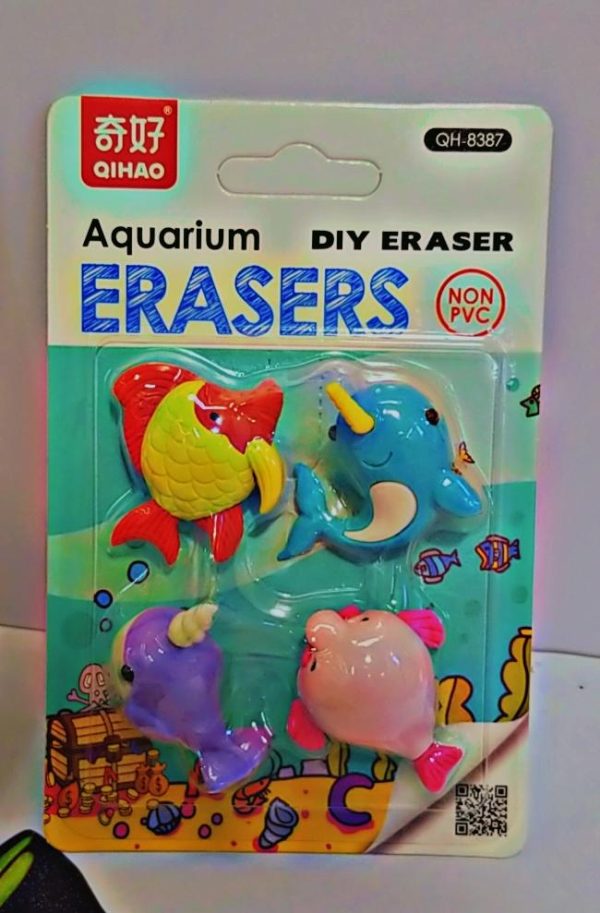 Lighter House Cutest Newest Different Look Aquarium Erasers Pack