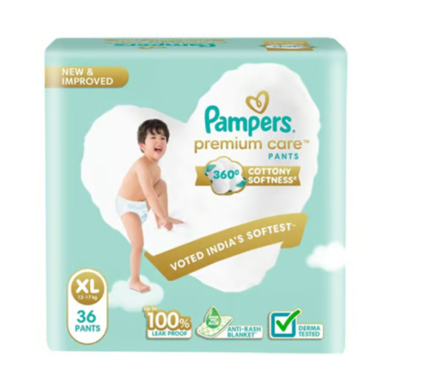 Pampers Premium Care Diaper (Pants, XL, 12-17 kg, 36 pieces)